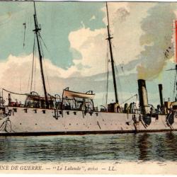 CPA - MARINE  DE GUERRE -Le " Lalande  " aviso N°1342