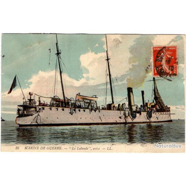 CPA - MARINE  DE GUERRE -Le " Lalande  " aviso N1342