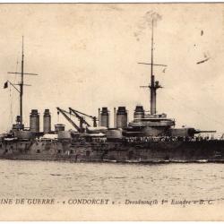 CPA - MARINE  DE GUERRE - CONDORCET -Dreadnougtb 1er Escadre N°939