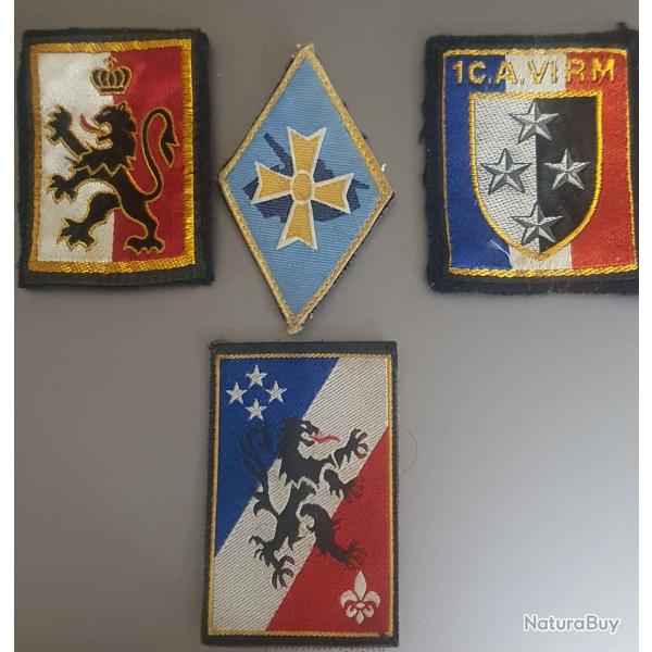 Lot insignes tissu franais