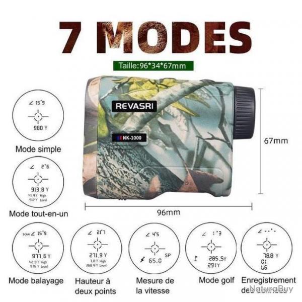 Tlmtre Laser Camouflage 1000 M 6.5x Notice en Franais Chasse Etanche