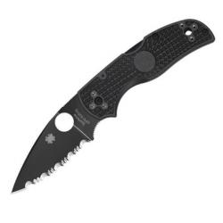 C41SBBK5 Couteau pliant à dents Spyderco Native 5 tout noir