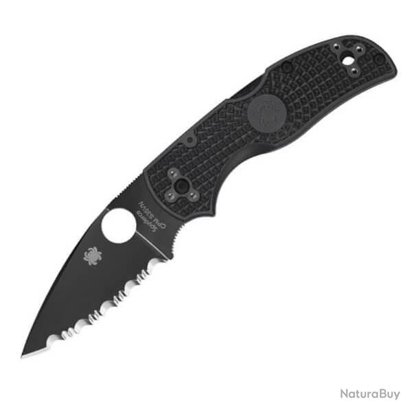 C41SBBK5 Couteau pliant  dents Spyderco Native 5 tout noir