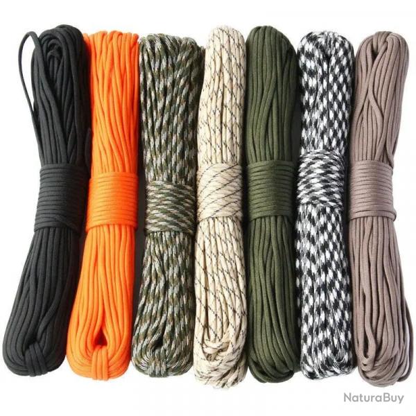 Paracorde 9 Coeurs Rouge 5 Mtres Diamtre 4mm Corde Survie D'escalade de Tente Tactique Militaire