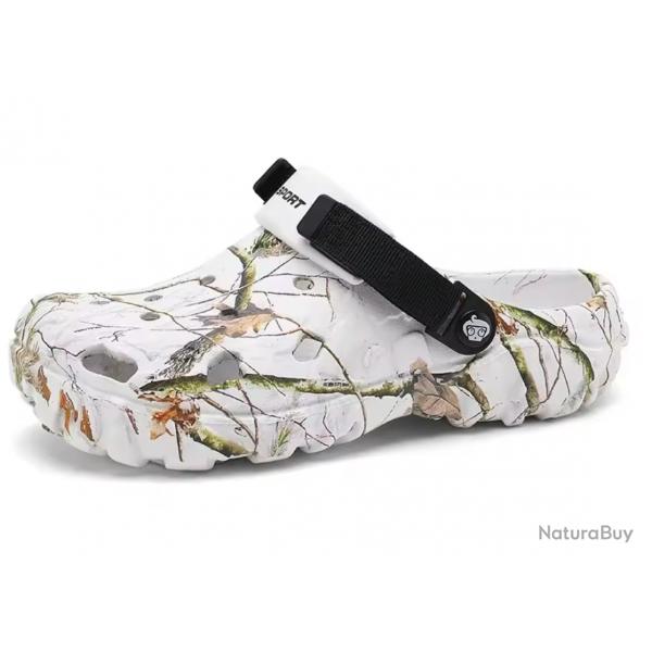 ENCHERE ...Sabot caoutchouc CAMO, Blanc, Coyotte ou Noir au Choix style CROCS du 36 au 47