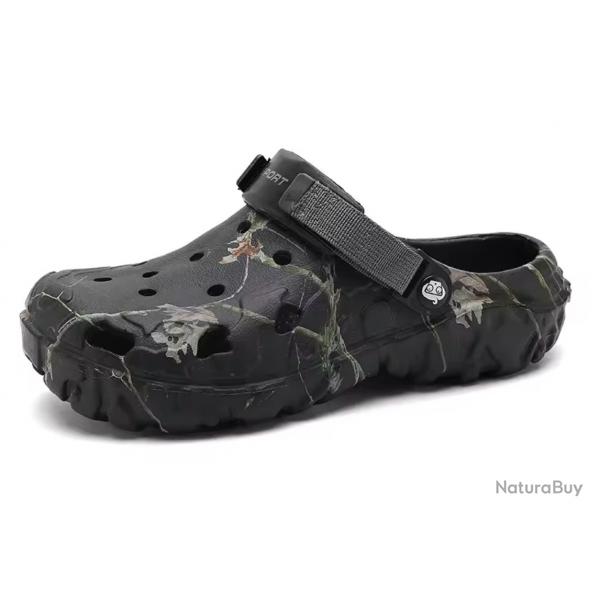 ENCHERE 1 EURO...Sabot caoutchouc CAMO, Blanc, Coyotte ou Noir au Choix style CROCS du 36 au 47