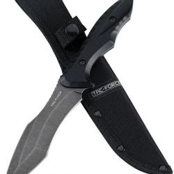 Couteau Tactique Tac Force Lame Fixe Acier 3Cr13MoV SW Manche G10 Étui Nylon TFFIX120BK