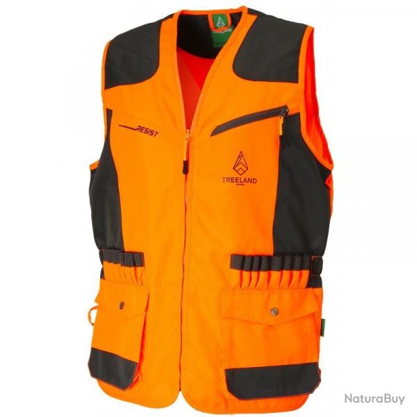 GILET DE CHASSE ANTI RONCE RESIST ORANGE