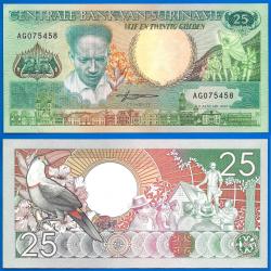 Suriname 25 Gulden 1988 NEUF Billet Oiseau Toucan