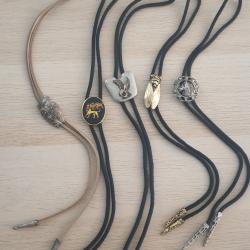 Lot 5 cravates Bolo chasse équitation Bolo ties western