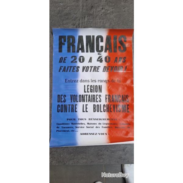 Affiche recrutement LVF / WW2