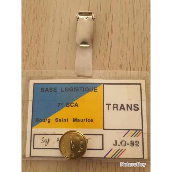 Laisser passer 7 me BCA JEUX OLYMPIQUES 1992 Bourg Saint Maurice XVI me J.O.92