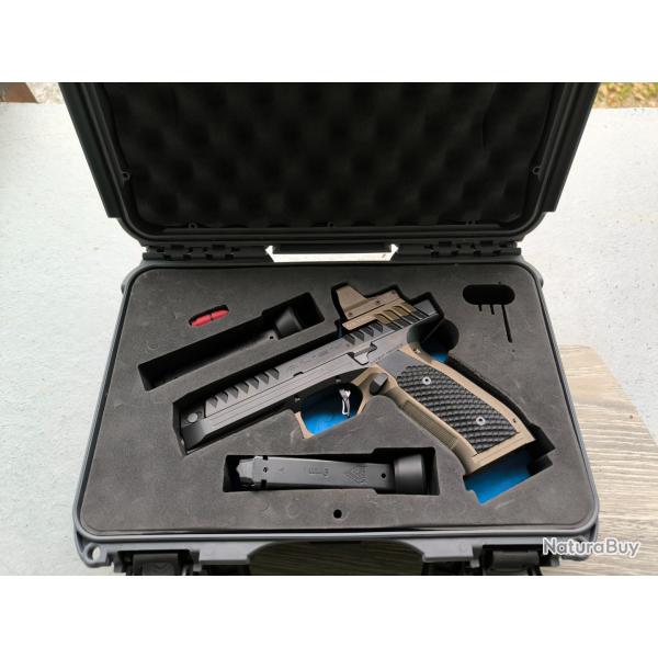 vente pistolet laugo alien retro 9x19 17cps avec point rouge leupold delta pro reflex dark earth