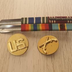Rappels décos disques de col US. Insignes