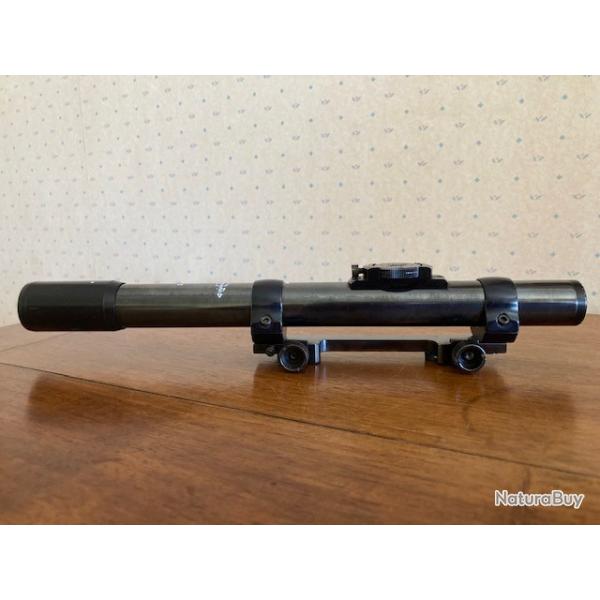 Lunette Allemande DISKOP 3 x en acier avec montage monobloc en acier drivable pour rail de 11 mm