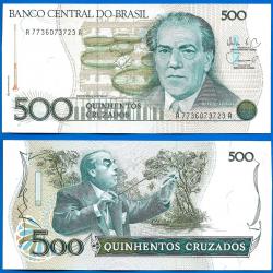 Bresil 500 Cruzados 1986 Serie A Billet Brazil Brasil Amerique Du Sud