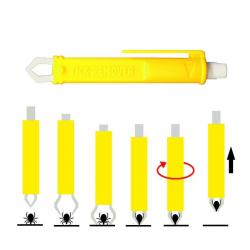 Pince à tique CAO jaune