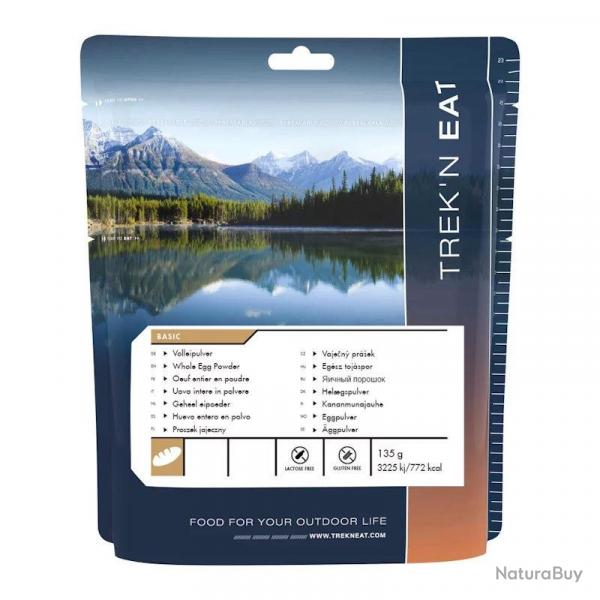 OEuf entier en poudre lyophilis Trek'n Eat