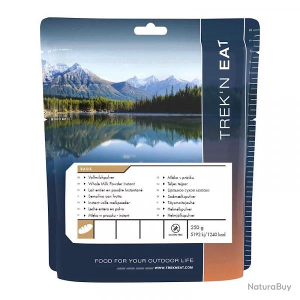 Lait entier en poudre lyophilis Trek'n Eat