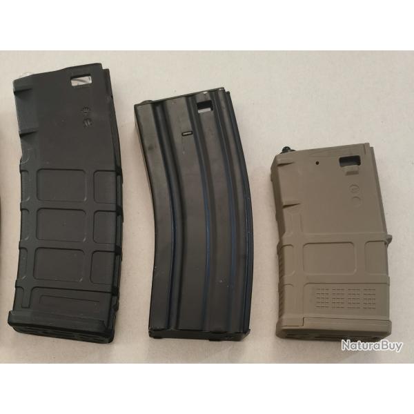 3 chargeurs airsoft AEG,
