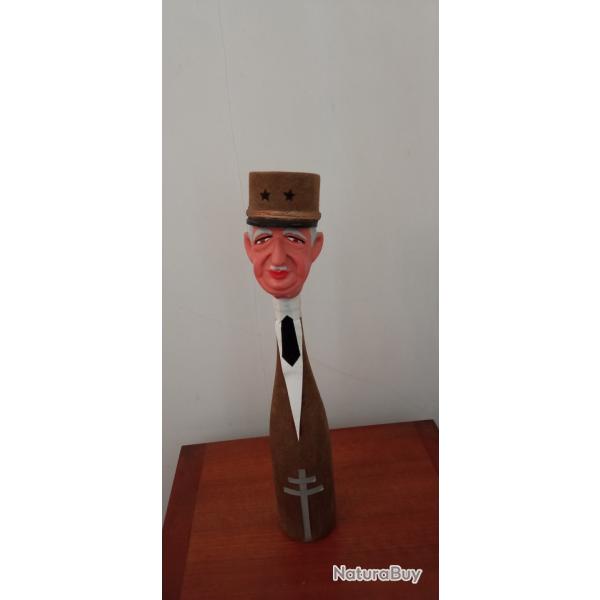 Bouteille satirique bouchon Gnral de Gaulle