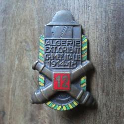 insigne 12eme régiment artillerie extréme orient 1914. 18 / drago paris