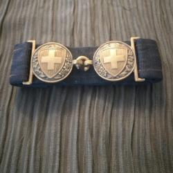 Très rare ! Ceinturon d'Officier de l'Armée suisse Années 40 Ne se fabrique plus ! N'est plus porté
