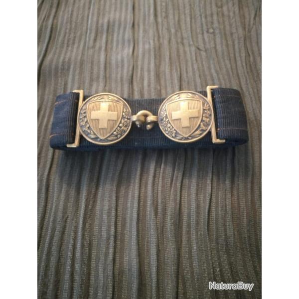 Trs rare ! Ceinturon d'Officier de l'Arme suisse Annes 40 Ne se fabrique plus ! N'est plus port
