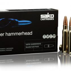 Cartouches SAKO SUPER HAMMERHEAD 300 Win Mag - Soft Point BT - 180grs 236A - Boîte de 20 unités