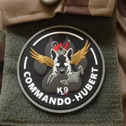 Patch écusson Forces Spéciales Commandos Marine HUBERT K9 noir