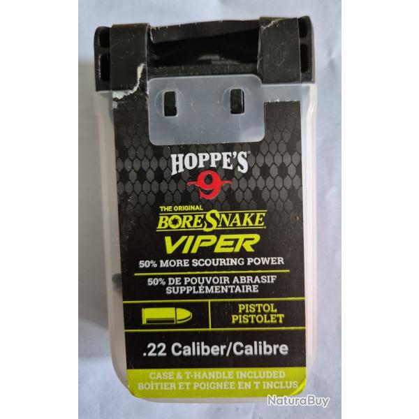 BoreSnake / Cordon de nettoyage Hoppe's pour armes de poing calibre .22 LR / .22 Long Rifle