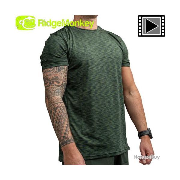 T-Shirt RidgeMonkey Apearel Cooltech Camo Edition L