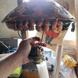 Lampe artisanal de tranchées