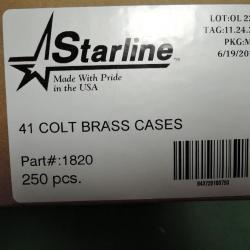 Douilles STARLINE en 41 Long Colt en lot de 50