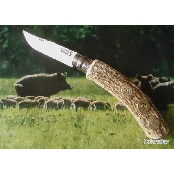 Couteau de poche pliant Opinel 9 bois de cerf
