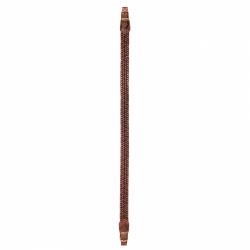 Bretelle carabine RISERVA en cuir tressé élastique marron