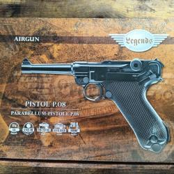 Pistolet Luger P08 à billes d'acier Umarex Legend