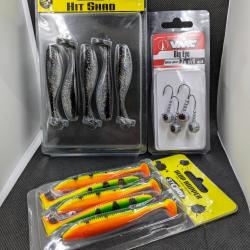 Lot pêche n°79 / STORM , HIT SHAD , SLOP HOPPER + TÊTE PLOMBÉE VMC .