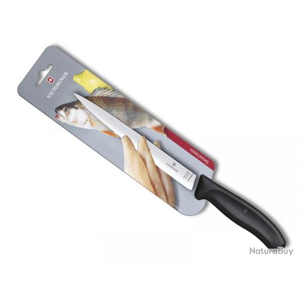 COUTEAU FILET DE SOLE VICTORINOX SWISSCLASSIC 20CM NOIR-CARTE
