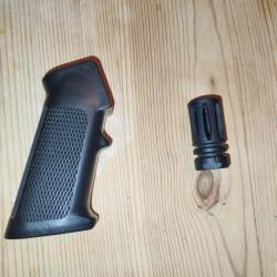 Poignée arrière et cache flamme M4 airsoft