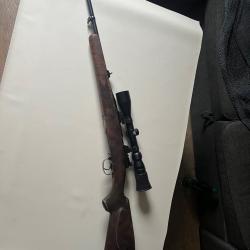 Carabine systeme Mauser en calibre 8x68S made in Germany tbe avec lunette LISENFIELD 3-9x42 spezial