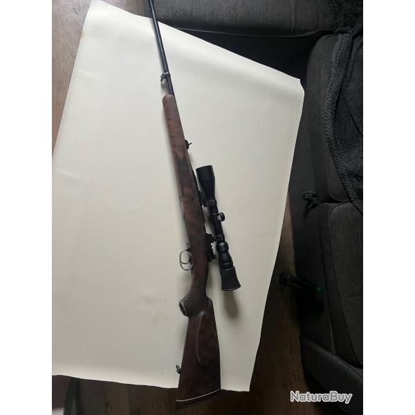 Carabine systeme Mauser en calibre 8x68S made in Germany tbe avec lunette LISENFIELD 3-9x42 spezial