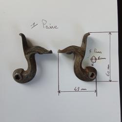 Paire de chien pour ancien fusil à mèches