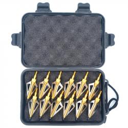 12 Pointes de Flèches D'arc Gold Tir En Aluminium 100 Grammes Arc Composé Longbow