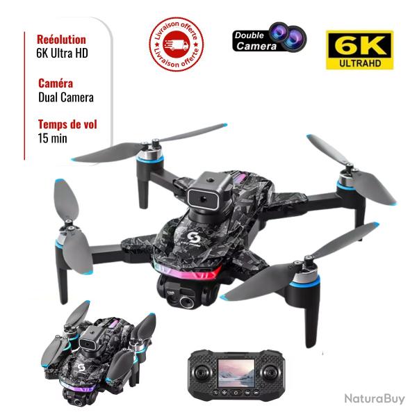 Drone S160 6K HD Tlcommande avec cran, Double Camra, Pliable, vitement Obstacles, RC