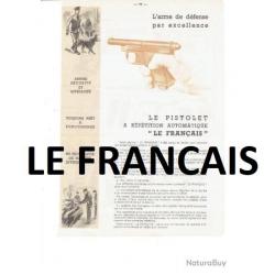 documentation + éclaté pistolet LE FRANCAIS (envoi par mail) - VENDU PAR JEPERCUTE (m2440)