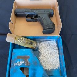 Pistolet Walther P 99  calibre 6mm Bille plastique