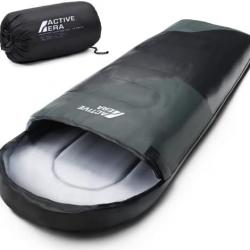 Sac de Couchage Rectangulaire 3-4 Saisons 0-15°C avec Sac de Compression pour Adultes et Enfants - D