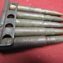 1clip +5 fusil lee enfield neutra 303 british datée ww1 ww2 maquis parachutage résistance résistant
