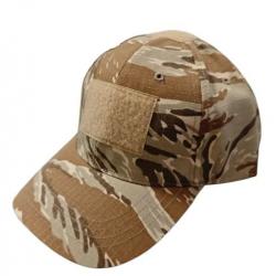 Casquette Tigre Beige/TAN velcro en façade